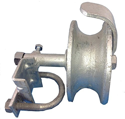 Rolling Gate Track Wheel for Sliding Chain Link Fence Heavy Duty Cast Iron Wheel with Galvinized coating Rear Roller Guide with Hardware