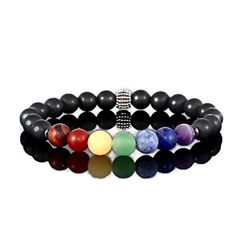 7 Chakra Bracelet with real stones for Men or Women Matte Black Onyx Root Chakra Bracelet Black Hematite Stone Bracelet Yoga Intention Bracelet Black Onyx Chakra Bracelet Chakra Balancing 7 Chakra Bracelet with real stones for Men or Women Matte Black Onyx Root Chakra Bracelet Black Hematite Stone Bracelet Yoga Intention Bracelet Black Onyx Chakra Bracelet Chakra Balancing