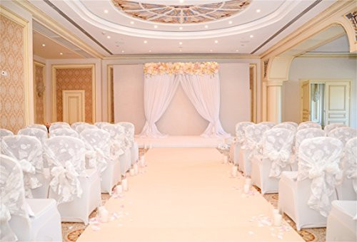 AOFOTO 7x5ft Romantic Wedding Ceremony Backdrop Indoor Marriage Reception Photography Background Elegance Interior Decor Newlyweds Photo Studio Props Bride Groom Couple Artistic Polyester Fiber AOFOTO 7x5ft Romantic Wedding Ceremony Backdrop Indoor Marriage Reception Photography Background Elegance Interior Decor Newlyweds Photo Studio Props Bride Groom Couple Artistic Polyester Fiber