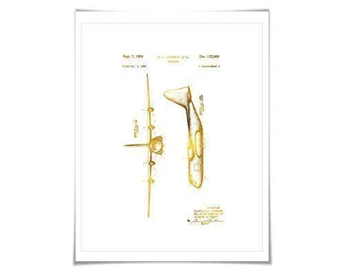 Lockheed C-130 Hercules Airplane Patent Gold Foil Art Print. 7 Foil Colours. Aviation Poster.