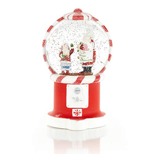 ReLIVE Christmas Light-Up Snow Globe - Gumball Machine Lantern - Santa and Child