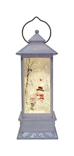 Christmas Light-Up Snow Globe Lantern 12 inch Snowman