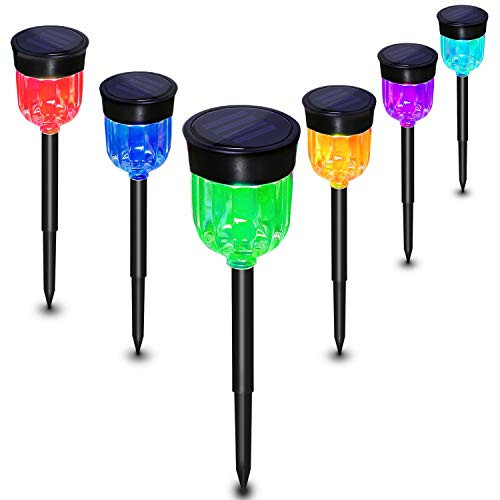 Aityvert Solar Lights Outdoor Solar Path Lights Waterproof Landscape Lighting Auto On Off LED Color Changing Solar Pathway Lights for Garden Lawn Patio Walkway Christmas Yard - 6 Pack Aityvert Solar Lights Outdoor Solar Path Lights Waterproof Landscape Lighting Auto On Off LED Color Changing Solar Pathway Lights for Garden Lawn Patio Walkway Christmas Yard - 6 Pack
