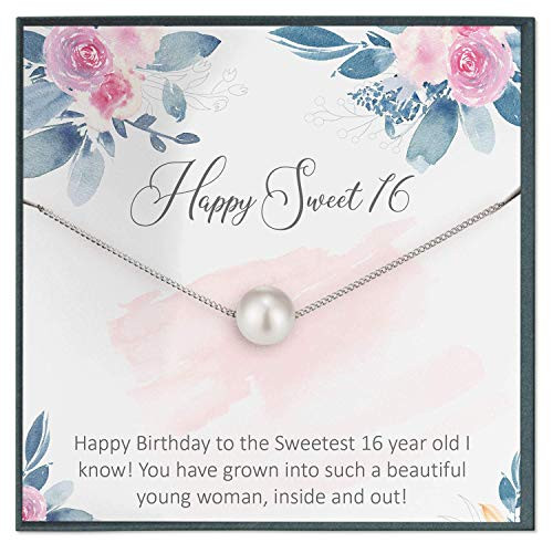 Sweet Sixteen Gifts for Sweet 16 Birthday Gifts for Teenage Girl Sixteen Birthday Necklace 16th Birthday Gifts for 16 Year Old Girl Swarovski Pearl Necklace Sweet Sixteen Gifts for Sweet 16 Birthday Gifts for Teenage Girl Sixteen Birthday Necklace 16th Birthday Gifts for 16 Year Old Girl Swarovski Pearl Necklace