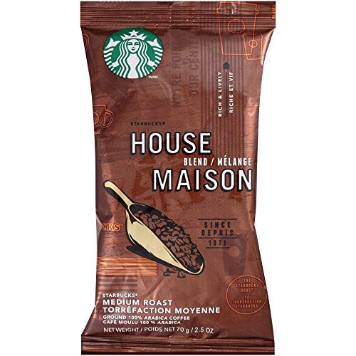 Starbucks SBK12411955 House Blend Medium Roast Ground Coffee 18   Box