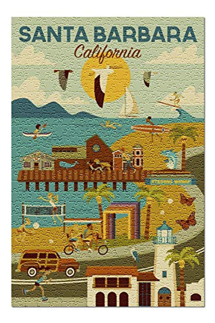 Lantern Press Santa Barbara California Geometric 84121 Premium 500 Piece Jigsaw Puzzle for Adults 13x19 Made in USA Lantern Press Santa Barbara California Geometric 84121 Premium 500 Piece Jigsaw Puzzle for Adults 13x19 Made in USA