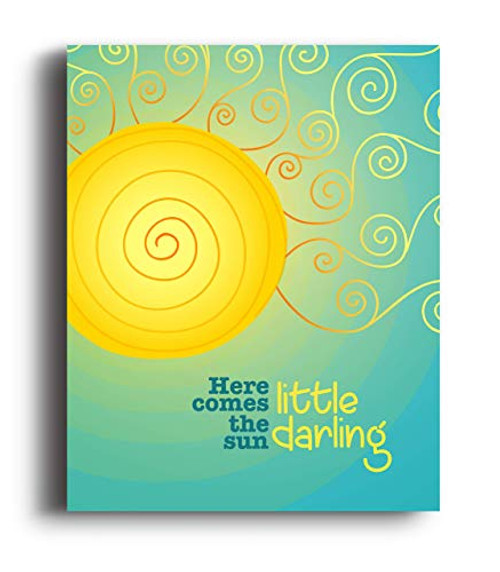 Beatles Song - Here Comes the Sun - Lyric Illustrated Music Print - Canvas or Plaque Wall Art Beatles Song - Here Comes the Sun - Lyric Illustrated Music Print - Canvas or Plaque Wall Art