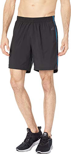 adidas Men s Running Response Short Black Bright Blue Small 7 inch