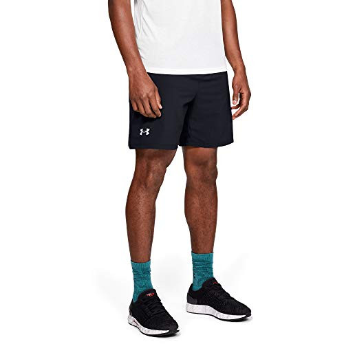 Under Armour Men s Launch Stretch Woven 7-inch Shorts  Black  001  Reflective  XX-Large