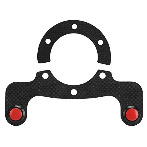 Steering Wheel Horn Button Carbon Fiber External Horn Button Kits for 6 Bolts Steering Wheel  Dual Button