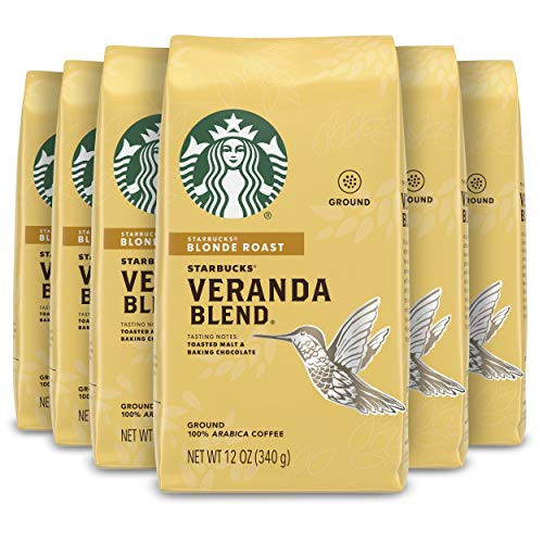 Starbucks Blonde Roast Ground Coffee Veranda Blend 100 percent Arabica 6 bags 12 oz. each Starbucks Blonde Roast Ground Coffee Veranda Blend 100 percent Arabica 6 bags 12 oz. each