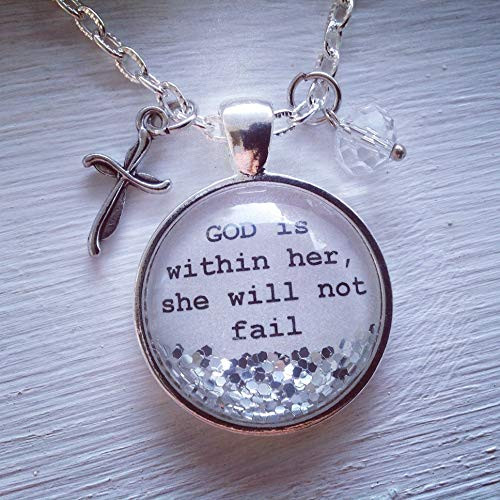 Bible verse necklace Psalm 46 5 God is 
