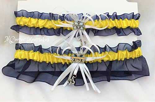 University of Michigan Wolverines Blue Maize  and  White Garter Set