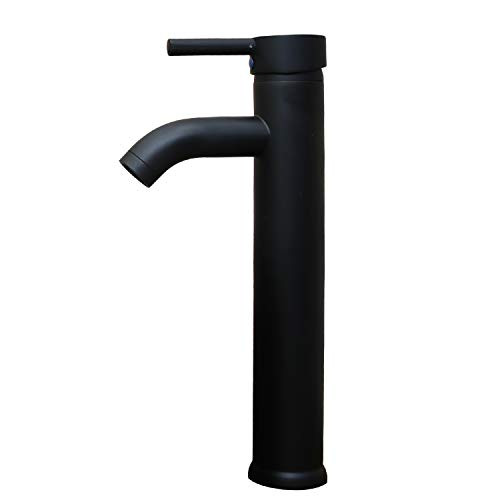 Greenspring Bathroom Vessel Sink Faucet Black Waterfall Bathroom Faucets Commercial Single Handle Lever One Hole Lavatory Vanity