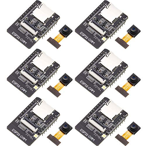 Weewooday 6 Pieces ESP32 CAM Development Board 2.4GHz WiFi  plus BT BLE Module with OV2640 Camera Module