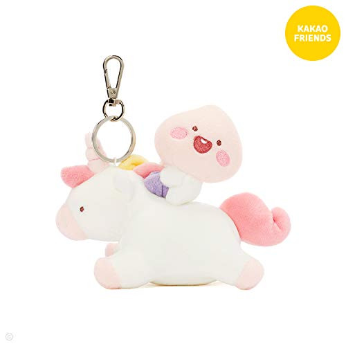 KAKAO FRIENDS Official- Lovely Apeach Plush Doll Keychain (Unicorn)