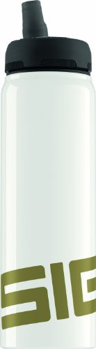 Sigg Active Top Water Bottle, White with Gold, 0.75-Liter