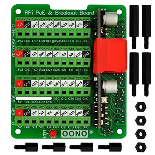 RPi PoE  and  Terminal Block GPIO Breakout Board Module for Raspberry Pi