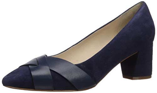 Cole Haan Women s Carlee Pump  55MM  Marine Blue Suede 11 B US