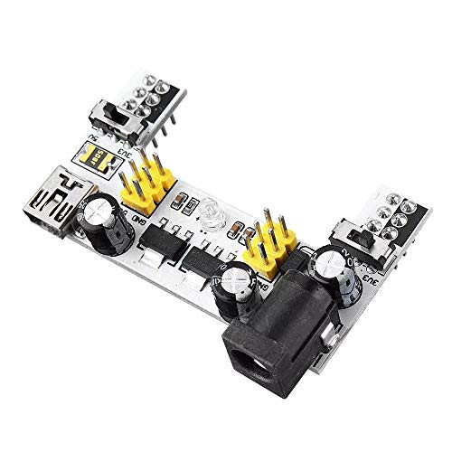 SHANG-JUNS Easy to Assemble MB102 2 Channel 3.3V 5V Breadboard Power Supply Module White Breadboard Dedicated Power Module MB-102 Solderless Bread Board 10Pcs Convenient