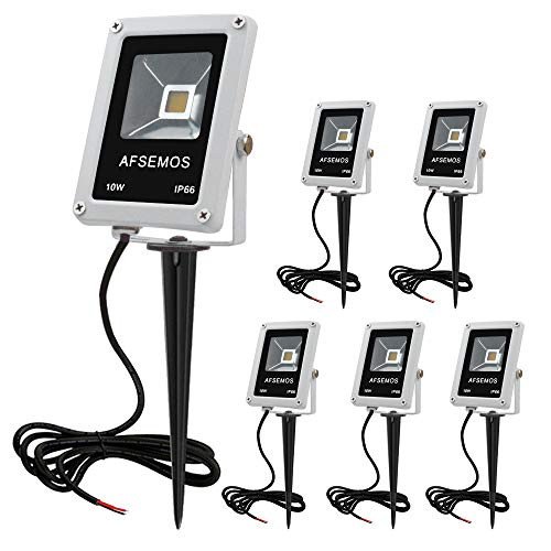AFSEMOS LED Landscape Lighting 10W Low Voltage Iandscape Lights 12V Outdoor Spotlight Warm White IP66 Waterproof for Garden Lawn Trees Yard 6 Pack AFSEMOS LED Landscape Lighting 10W Low Voltage Iandscape Lights 12V Outdoor Spotlight Warm White IP66 Waterproof for Garden Lawn Trees Yard 6 Pack