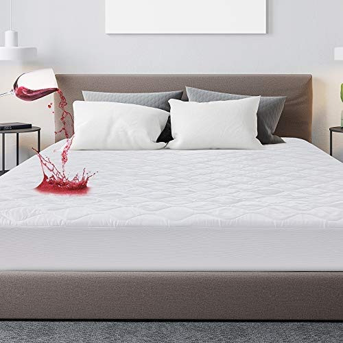 Jinjeeo Waterproof Mattress Pad Quilted Fitted Breathable Mattress Cover Stretches up to 21 Inches Deep Pocket Hollow Cotton Alternative Filling Mattress Protector Cooling Mattress Topper Queen Jinjeeo Waterproof Mattress Pad Quilted Fitted Breathable Mattress Cover Stretches up to 21 Inches Deep Pocket Hollow Cotton Alternative Filling Mattress Protector Cooling Mattress Topper Queen