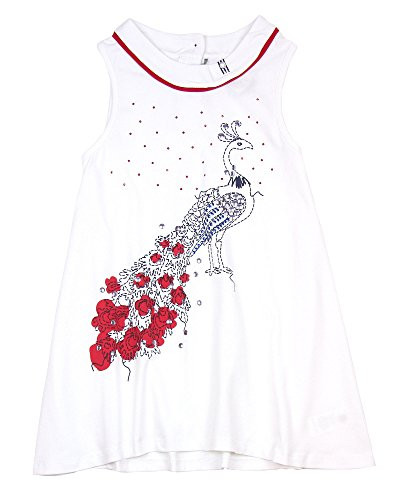 Deux par Deux Girls  White Tunic Red Orchid Sizes 5-12 - 6