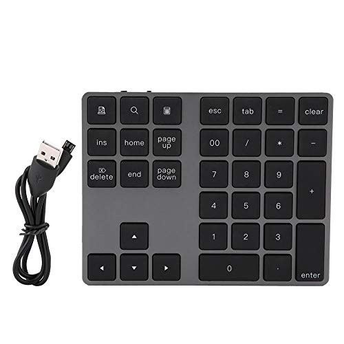 Numpad Mini Numpad Maxmartt Black 34 Keys Mini Numpad Wireless Bluetooth Numeric Keypad for Apple PC