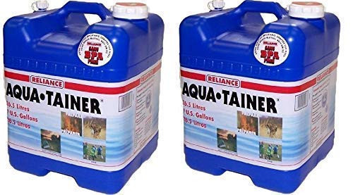 Reliance Products Aqua-Tainer 7 Gallon Rigid Water Container  Pack of 2
