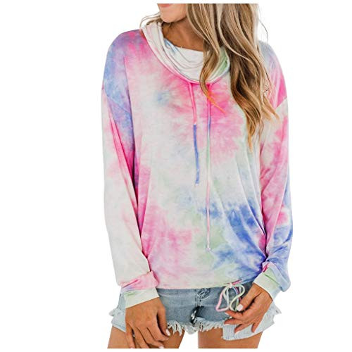 Long Sleeve Shirts for WomenWomens Hoodies Tie Dye Tops Size Drawstring Loose Color Block Sweatshirts Pullovers Red Long Sleeve Shirts for WomenWomens Hoodies Tie Dye Tops Size Drawstring Loose Color Block Sweatshirts Pullovers Red