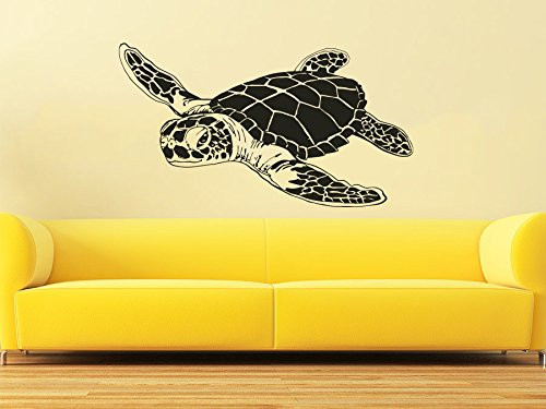 Wall Decal Vinyl Sticker Decals Turtle Tortoise Tortoiseshell Ocean Sea Bathroom Wall Decor Wall Stickers Home Decor Art Bedroom Design Interior Mural C556