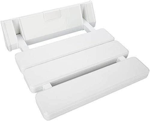 GOTOTOP Wall-Mounted Shower Seat Foldable Drop-Leaf Bathroom Stool Chair for Bathroom Sauna Room Pregnant Women Elderly Disabled Shower Seating Chair
