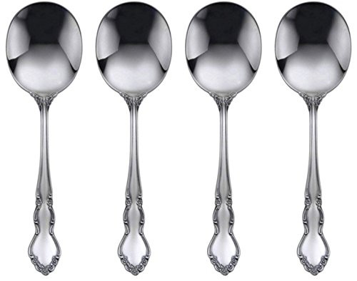 Oneida Dover Set of 4 Round Bowl Soup Spoons