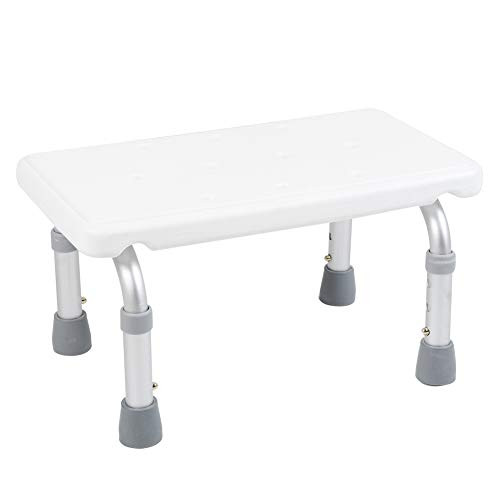 Cocoarm Shower Stool Bath Stool Non-Slip Shower seat Chair Height Adjustable Shower seat Shower Chair for Seniors Disabled People Elderly People Pregnant Children 16.1 x 8.7 x 10.4 in