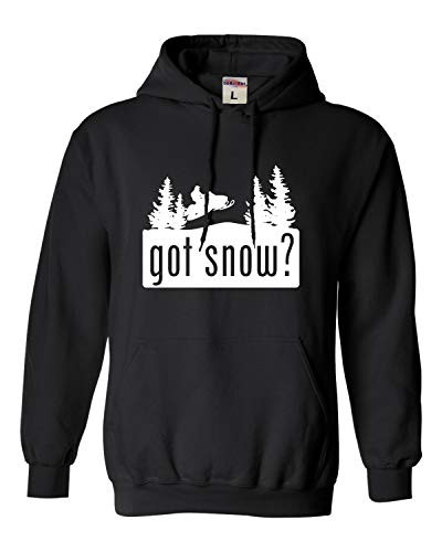 Go All Out Large Black Adult Got Snow Funny Snowmobile Lover Sweatshirt Hoodie