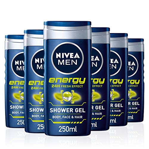 Nivea Men Energy 2-in-1 Shower Gel 250 ml - Pack of 6