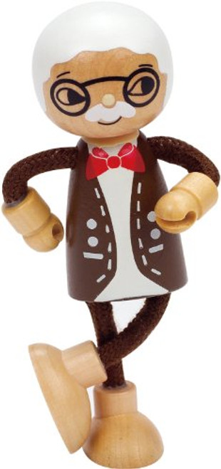 Hape Modern Family Wooden Grandfather Doll Hape Modern Family Wooden Grandfather Doll