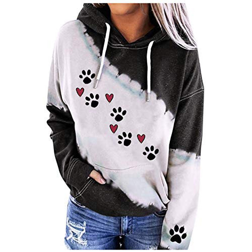 Zip Up Hoodies For Women Women s Color Block Hoodie Shirt Long Sleeve Drawstring Pullover Sweatshirt With Pocket Black