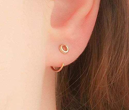 Hugging Hoops Tiny Huggie Earrings 14k Gold Filled
