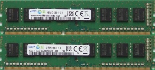 Samsung Original 8GB kit  2 x 4GB  240-pin DIMM DDR3 PC3-12800 Desktop Memory Module