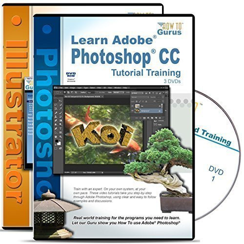 Adobe Photoshop CC Tutorial plus Adobe Illustrator CC Training all on 5 DVDs
