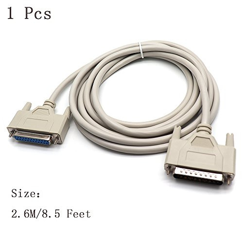 Yootop 1 Pcs 2.6M/8.5Ft DB25 Male to Female 25 Pin Serial Parallel Printer Extension Cable Yootop 1 Pcs 2.6M/8.5Ft DB25 Male to Female 25 Pin Serial Parallel Printer Extension Cable