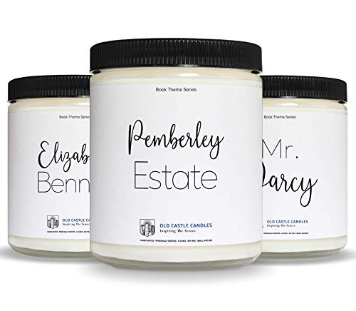 Book Candles - Pemberley Estate - Literary Gift - 3 4 ounce Candle Set