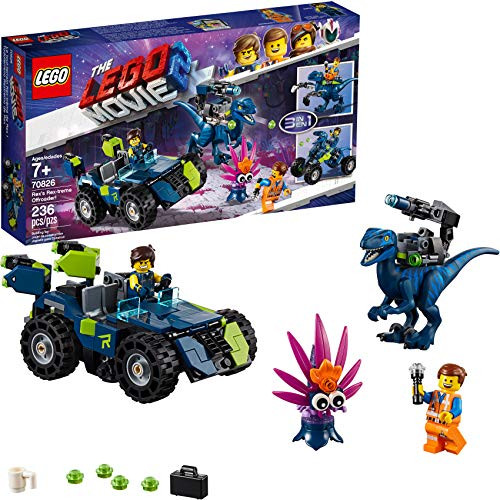 LEGO THE LEGO MOVIE 2 Rex s Rex-treme Offroader 70826 Dinosaur Car Toy Set For Boys and Girls Action Building Kit  236 Pieces