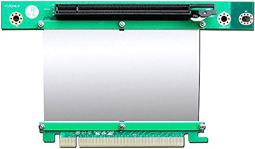 PLINKUSA RACKBUY 1U   2U Rackmount Chassis PCI Express 16x Left Angle Riser Card w   Aluminum Shield  Ribbon R1PCIE16X