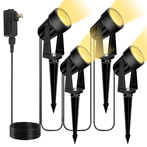 12W Landscape Lights Low Voltage Landscape Spotlights 46Ft IP65 Waterproof Outdoor Landscape Lighting Garden Pathway Light with Spike Stand and Plug for Patio Lawn 3000K Warm White 4 Pack 12W Landscape Lights Low Voltage Landscape Spotlights 46Ft IP65 Waterproof Outdoor Landscape Lighting Garden Pathway Light with Spike Stand and Plug for Patio Lawn 3000K Warm White 4 Pack