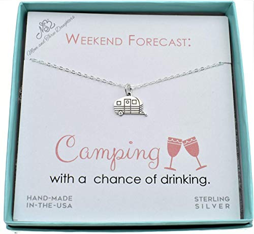 Camping Necklace in Sterling Silver on an 18 Inch Sterling Silver Cable Chain. Camping Jewelry. Camping Gift for Her. Happy Camper. Adventure Necklace Camping Necklace in Sterling Silver on an 18 Inch Sterling Silver Cable Chain. Camping Jewelry. Camping Gift for Her. Happy Camper. Adventure Necklace