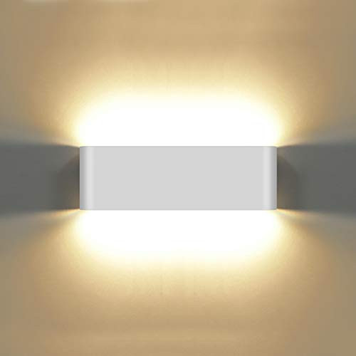 KAWELL Waterproof Wall Light Modern Outdoor Indoor COB Wall Lamp 20W Porch Wall Sconce AC85-265V Up Down Wall Mount Lighting Fixture for Bedroom Bathroom Hallway etc White 3000K