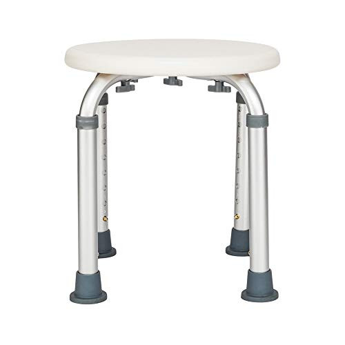 Shower Stool Non-Slip Bath Chair Adjustable 8 Height Bathtub Shower Stool Round Stool Bath Bench for Disabled and Elderly USA Shipping