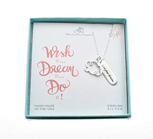 Live Your Dream Necklace In Sterling Silver On A 18 inch Sterling Silver Cable Chain Graduation Gift Live Your Dream Necklace Live Your Dream Necklace In Sterling Silver On A 18 inch Sterling Silver Cable Chain Graduation Gift Live Your Dream Necklace